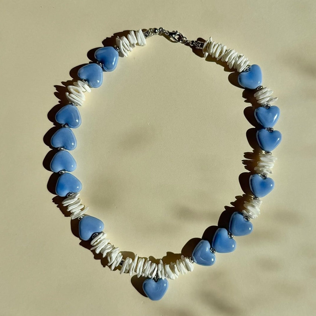 Blue Hearts Kaklo Vėrinys