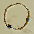 Navy Pearl Star Kaklo Vėrinys
